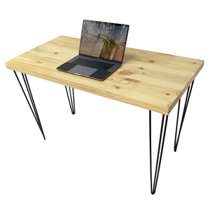 120x60cm Simple Design Pine Wood PC <b>Desk</b> with Hairpin Iron Legs <b>Folding</b> Feature for School Use-SPD68156 - Product Image 1