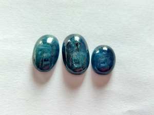 อัญมณีไซยาไนต์แท้ธรรมชาติ 100% รูปไข่ยอดนิยมชั้นยอดสําหรับการใช้เครื่องประดับในราคาไม่แพงขายส่ง OEM - Product Image 2