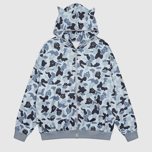 Sudadera Casual de Invierno para Hombre, Personalizada, con Cremallera Completa y Capucha, Tela de 300 Gramos, Servicio OEM, Diseño Impreso - Product Image 1