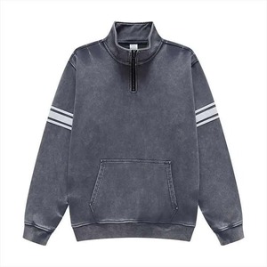 Vente chaude 100% coton français éponge polaire luxe en relief thermique sweat lourd épais personnalisé sweat-shirt lourd pour hommes - Product Image 1