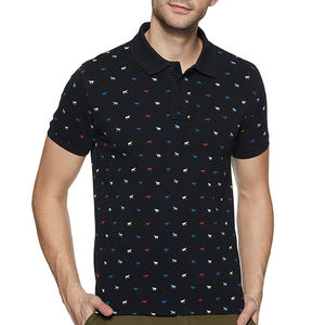 Haute qualité 100% coton hommes à manches courtes pour T-shirts polo conception personnalisée Logo impression en gros OEM tissu chemises pour Golf f - Product Image 1