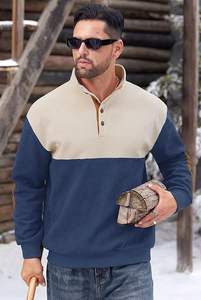 เสื้อสเวตเชิ้ตบุขนแกะคุณภาพสูงสำหรับผู้ชาย แขนยาว หนานุ่ม สวมใส่สบาย ติดกระดุม ผลิตในปากีสถาน ปี 2024 - Product Image 2