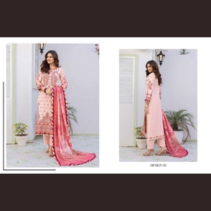 2025 colección Ssumaira modesto estampado verano Kashmiri Taanka RTW vestido de césped 100% algodón A-Line - Product Image 5