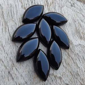 Natural Black <b>Onyx</b> Marquise Calibrated Size 4x6mm to 20x30mm Flat back Loose Gemstone For Making Silver Fine <b>Necklace</b> Jewelry - Product Image 1