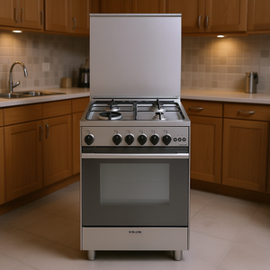 Cocina de Gas y Horno de Acero Inoxidable UNICA U664VI de 4 Zonas, Clase A (60x60x90cm) por Glem - Product Image 3