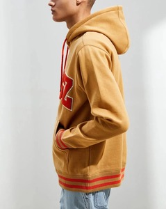OEM Sportswear Sweats à capuche brodés en chenille de haute qualité pour hommes Patches personnalisés Sweat à capuche zippé en coton épais surdimensionné - Product Image 4