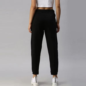 Pantalon de survêtement ample à taille haute pour femme 2026, coupe large, détails de couture, cordon de serrage, molleton doux, pantalon en tissu molletonné - Product Image 3