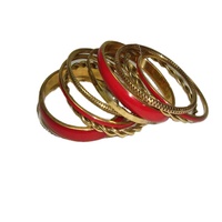 Bracelet en bambou coloré à la mode, Design tendance à la mode pour femmes