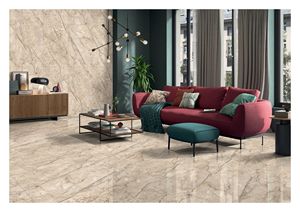 Carreaux en porcelaine émaillée beige Coralito design italien intérieur villa moderne anti-dérapant école centre commercial hôtel chambre antibactérienne - Product Image 3