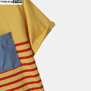 Camiseta de manga corta Triksy Star OEM 100% algodón para hombre, bolsillo frontal, impresión Digital Unisex de alta calidad, ropa de calle ecológica - Product Image 6