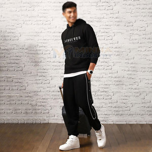 Sweats à capuche pour hommes, streetwear décontracté, pull léger et confortable, mode masculine, sweats à capuche à manches longues en coton mélangé imprimé - Product Image 3