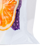 Pochette transparente imprimée avec fermeture à glissière pour bonbons, friandises, collations et aliments