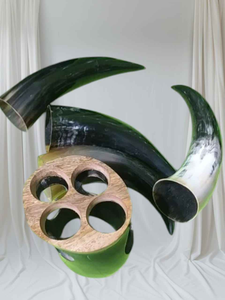 VIKING Lot de 4 cornes à boire polies avec support - Product Image 2