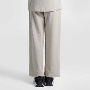 Pantalones de pana beige para mujer, transpirables, de pierna recta y ancha, con cintura media, estilo casual de oficina para la temporada de otoño - Product Image 2