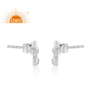 Hot Selling Sterling <b>Silver</b> Natural Moissanite Gemstone <b>Stud</b> Earring Custom Jewelry For Women Gift For Her - Product Image 3