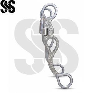 Excellent fournisseur de mors classiques espagnols et westerns sur mesure, avec embout de contrôle lisse pour cavaliers, en acier inoxydable. - Product Image 2