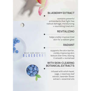 Masque facial quotidien A3shop AOA Skin Blueberry, masque en feuille premium pour le bien-être de la peau - Product Image 5