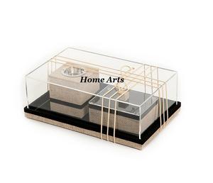 Handmade <b>Wood</b> MDF Incense Burner Set With Tray And <b>Storage</b> <b>Box</b> Prime Quality Incense Bakhoor Burner From India - Product Image 4