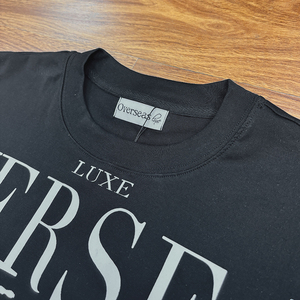 Camiseta de media manga de verano Unisex 100% algodón cuello redondo de gran tamaño serigrafiado técnica de goteo teñido liso suelto transpirable - Product Image 5