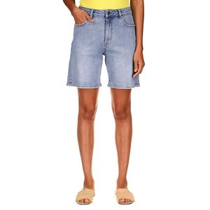 Bermuda in denim da donna Sanctuary, stile casual dritto, con stampa vintage effetto distressed, vita alta, taglie forti, vestibilità ampia, taglia 27, blu - Product Image 1