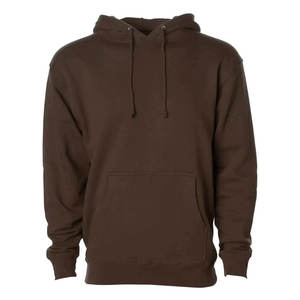 Brown Oversized Basic Kangaroo Pocket Hoodie <b>Men</b> Cotton Blend Fleece Crewneck Pullover Hoodies - Product Image 1