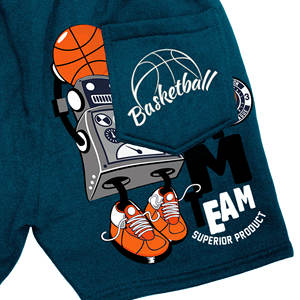 2026 Men's Polyester Hip Hop Casual Summer High Street Eco-Friendly Waterproof Windproof Jogging Shorts <b>Elastic</b> <b>Waistband</b> Two - Product Image 5