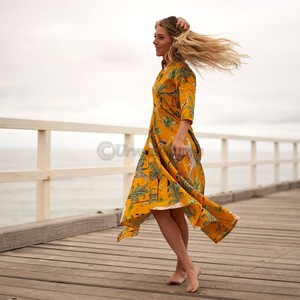 Venta al por mayor de las mujeres de verano ropa personalizada de algodón Maxi vestido Sexy vestido Animal impreso largo Boho vestido - Product Image 2