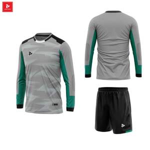 Nouvel arrivage de maillots de gardien de but de football en tissu de haute qualité broderie personnalisée ensembles sportifs Just Play Fly Hi emballage personnalisé - Product Image 1
