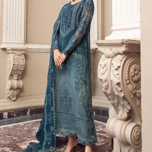 Latest High Quality 3-Piece Chiffon Collection for Women Pakistani Punjabi Bridal <b>Wedding</b> Party Wear <b>Dress</b> Salwar Kameez - Product Image 1