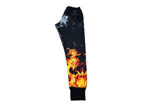 Pantalons de jogging en molleton décontractés pour hommes en gros, OEM, pantalons de survêtement évasés, taille élastique, molleton français personnalisé, pantalons de jogging évasés superposés - Product Image 6