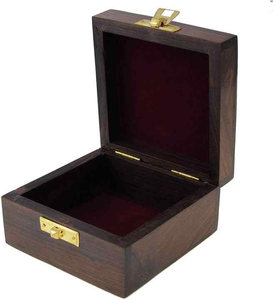 Caja de Joyería de Madera de Pino Pulida Cuadrada de Lujo con Diseño Personalizado, Estilo Religioso, Caja de Almacenamiento Multifuncional - Product Image 3