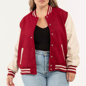 2024 femmes Letterman veste à manches longues nouveau Style respirant tricoté mode pour adultes plaine teint-vente en gros - Product Image 1