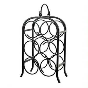Soporte para Botellas de Vino de Hierro Forjado en Forma de Hexágono, con un Aspecto Artístico Único y una Sólida Capacidad de Sujeción - Product Image 4