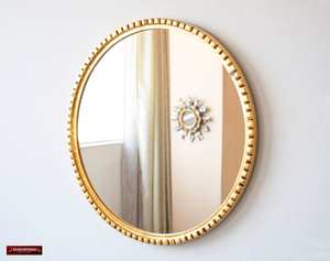 MoMirror du plafond | Miroir rectangulaire incurvé monté au plafond avec cadre en métal, miroir de courtoisie suspendu, miroir d'hôtel - Product Image 5