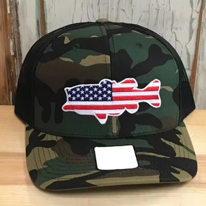 Hecho en Vietnam Personalizado Bandera de EE. UU. Logo Malla Denim Transpirable Rendimiento al aire libre Sombrero de camionero Estilo clásico Pesca - Product Image 1