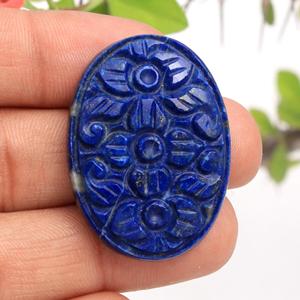 Pierres précieuses naturelles lapis lazuli, cabochon, cameo sculpté, pierres précieuses, animaux, lot de sculpté, vente en gros - Product Image 1