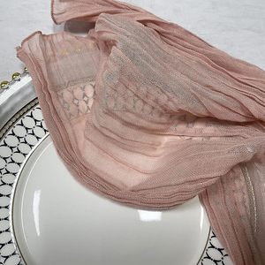Serviettes de table en lin blanc de qualité supérieure avec des serviettes élégantes au design brodé pour la maison et les mariages - Product Image 3