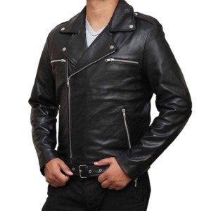 Tendencias OEM-chaqueta de cuero de estilo motero para hombre, personalizada, hecha a mano - Product Image 2