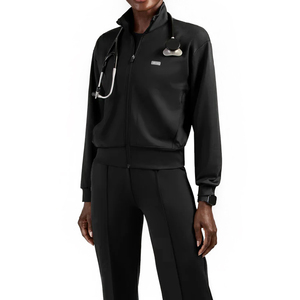 Nueva chaqueta de bombardero Labelle FORMx para mujer, uniforme médico profesional, ajuste a medida, 4 vías, estiramiento, logotipo personalizado, chaqueta de Hospital - Product Image 1