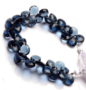 London Blue Topaz Hydro Cuarzo Piedra preciosa Facetada Forma de corazón Ágata Amatista Cuentas de piedra Fabricación de joyas Compuesto suelto Tercero - Product Image 3