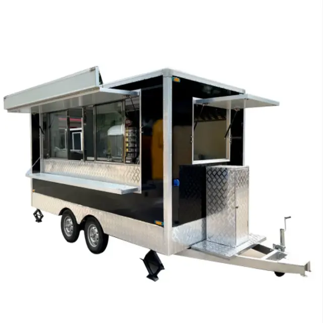 Camion Fast Food ristorante carrello di cibo Vending Van Catering camion Mobile cibo rimorchio per la vendita