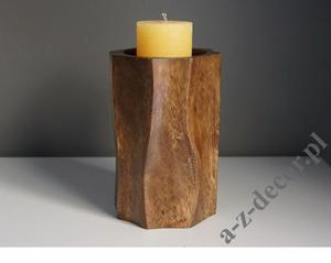 Bougeoir en bois et métal de finition naturelle de haute qualité pour la décoration de la maison et du mariage pour les occasions de Noël et de jardin - Product Image 3