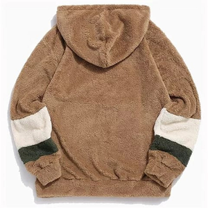 เสื้อกีฬาแขนยาวปักลายมีฮู้ดสำหรับผู้ชายผ้าฝ้ายขนแกะ100% นุ่มสบายขนาดใหญ่ - Product Image 4