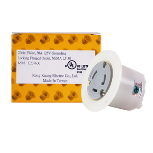 Câbles d'extension électriques industriels compatibles Hubbell J-518 avec prise à verrouillage rotatif NEMA L5-30 à entrée à bride /cUL pour - Product Image 6