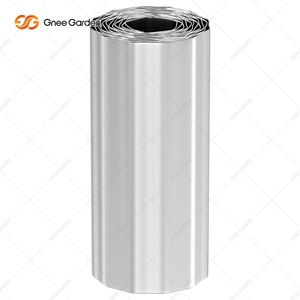 12"*10' Silver Cold Rolled Sheet Steel Landscape Edging Heavy Duty No-Dig Hammer Border <b>for</b> Lawn <b>Garden</b> - Product Image 3