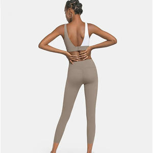 New Design 2023 <b>Fabric</b> Spandex <b>Nylon</b> Breathable Women Yoga Tops Bra Solid Color and Sexy Sports Bra Outdoor Fitness Yoga Wear - Product Image 5