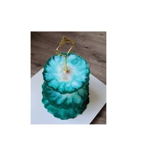 Support à gâteaux en résine au design Unique, fabriqué en acier et verre, pour le service et des cupcakes, 2 niveaux, vente en gros, 9 pièces - Product Image 5