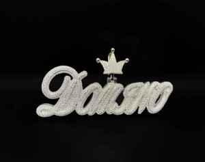 Colgante Personalizado con Inicial de Letra y Diamantes de Imitación Estilo Hip Hop - Product Image 1