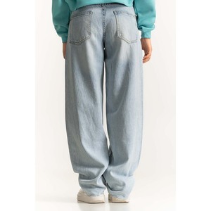 Pantalones Vaqueros de Mezclilla 3D Rectos para Mujer, Cintura Media, Corte Regular, Estilo Gimnasio, Moda Urbana, Calidad, Detalle de Lazo con Cremallera - Product Image 2