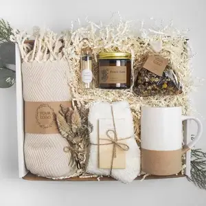 Custom Logo Ceramic Mug Candle Care Package Spa Gift Box Valentine's Mother's Day Self Care Gift Set - Product Image 1